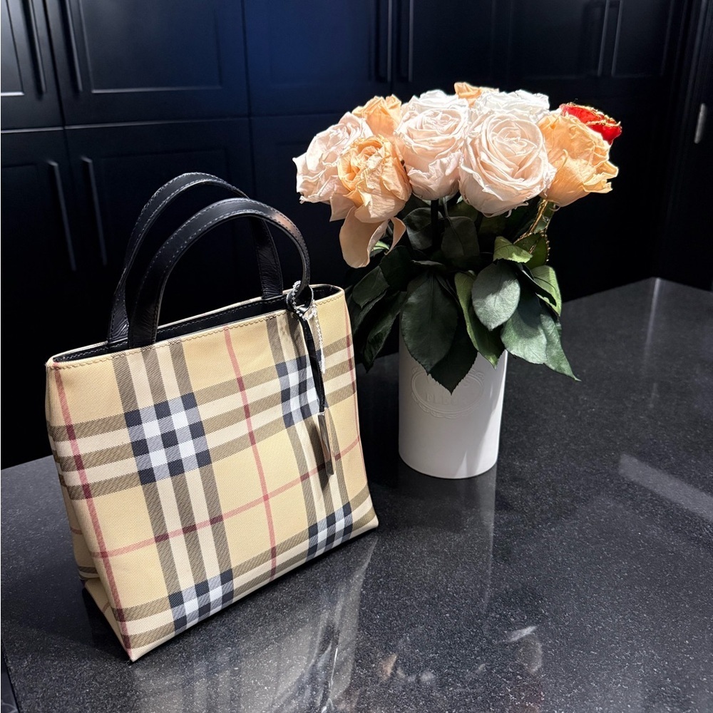 BURBERRY Nova Check Mini Tote - Picture 4 of 17